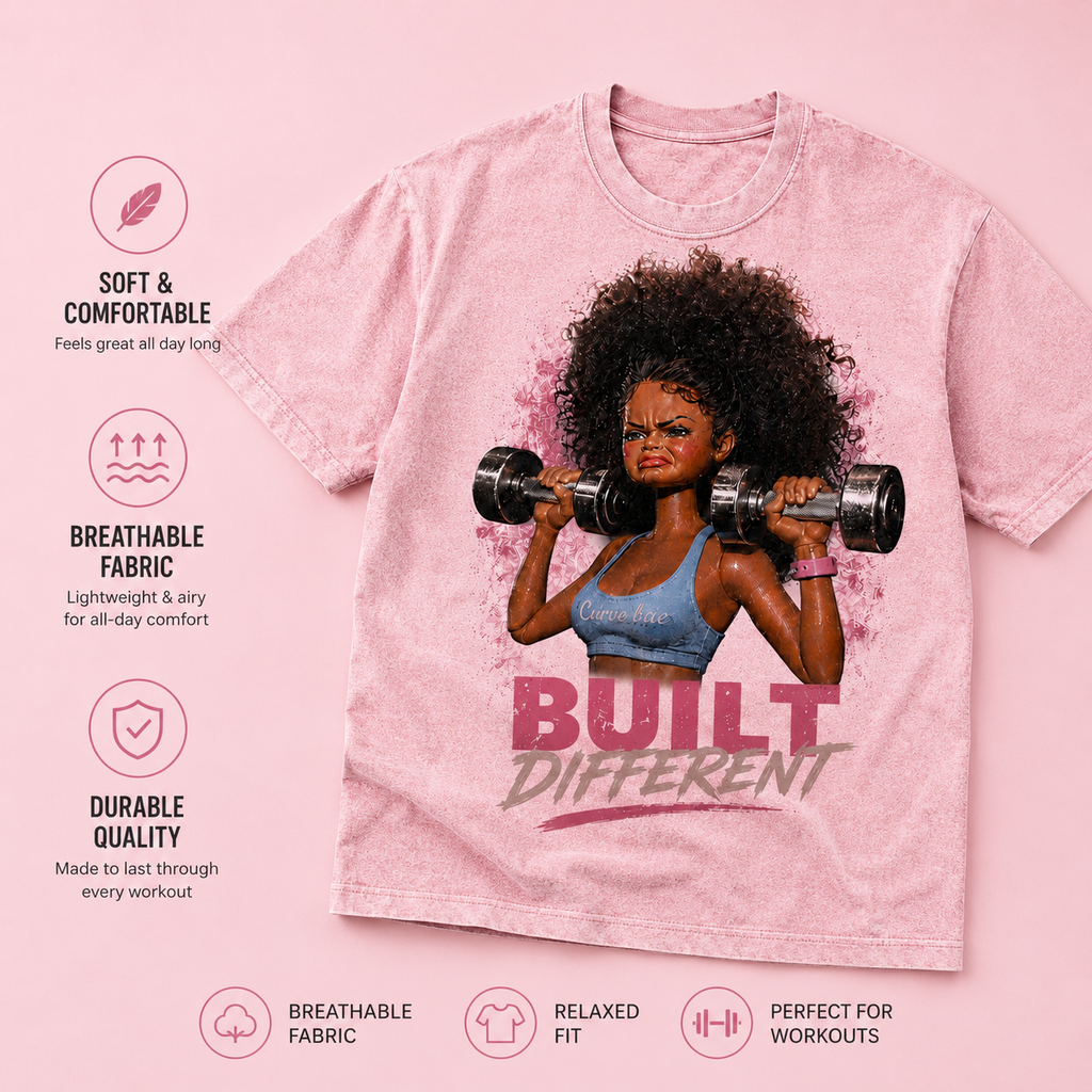 CurveBae Built Different T-shirt