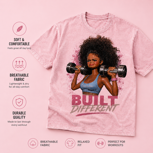 CurveBae Built Different T-shirt